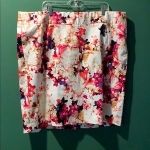 Lane Bryant floral A-Line skirt 26